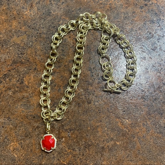 Kendra Scott Jewelry - Red Kendra Scott necklace and charm